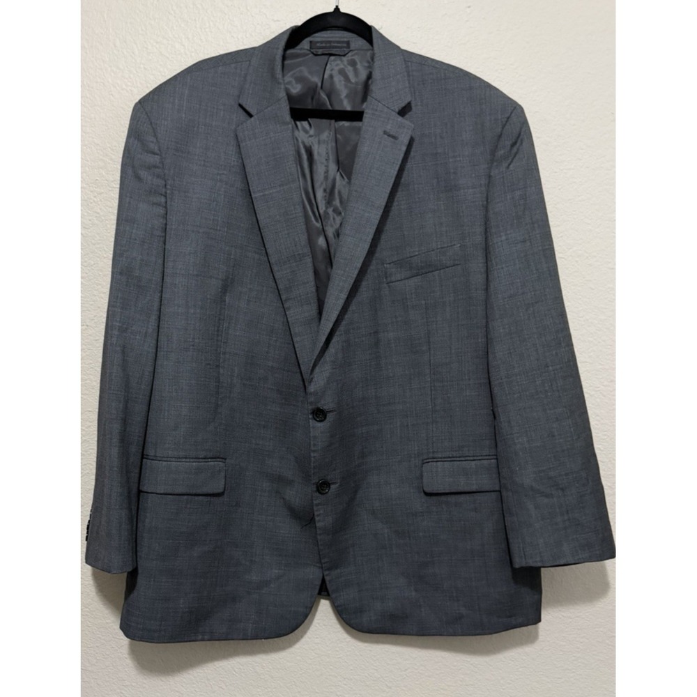 Lauren‎ Ralph Lauren Blazer Men's 50R Gray 2 Button Suit Jacket Wool